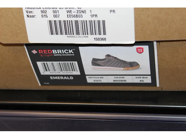Werkschoen red brick maat 45. - afbeelding 3 van  3
