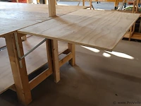 Werktafel, hout - 244x180x90cm - afbeelding 4 van  8