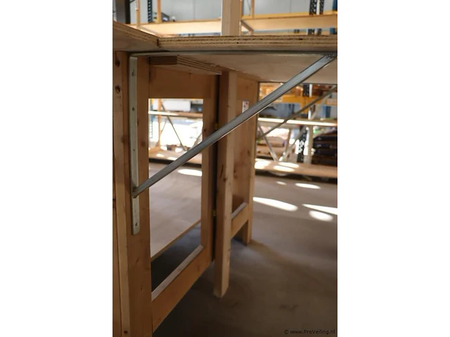Werktafel, hout - 244x180x90cm - afbeelding 5 van  8