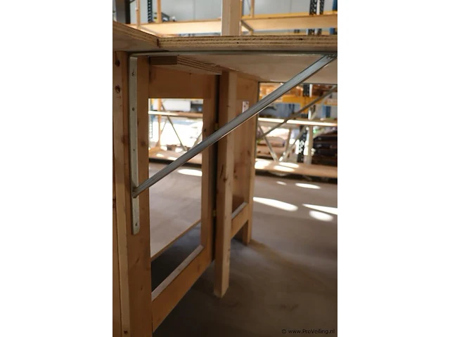 Werktafel, hout - 244x180x90cm - afbeelding 5 van  7