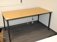 Werktafel met houtenblad 160 x 80 x 75 cm - afbeelding 2 van  2