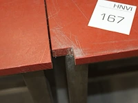 Werktafel met kunststof blad en rvs onderstel wijdeven & zn. afmeting 250 x 70 x 90 cm. let op: klein hoekj... - afbeelding 3 van  3