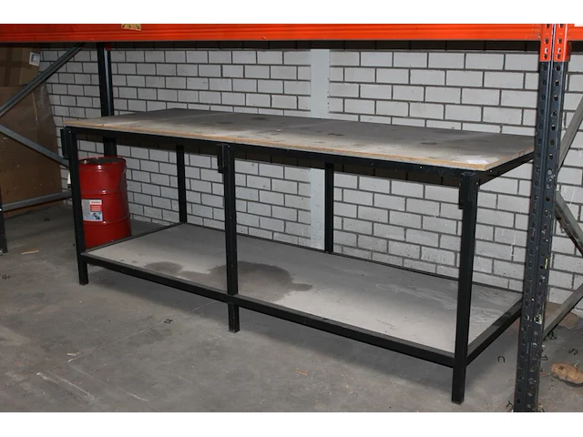 Werktafel met onderplateau 250 x 90 x 98 cm - afbeelding 1 van  2