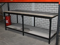 Werktafel met onderplateau 250 x 90 x 98 cm - afbeelding 1 van  2