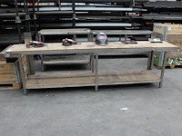 Werktafel met onderplateau en afmeting 300 x 50 x 82 cm. - afbeelding 2 van  2