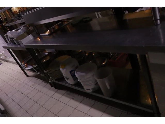 Werktafel, rvs - 180x60x90cm - afbeelding 1 van  2