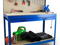 Werktafel / werkbank 115 x 55 x 140 cm incl. lade & gereedschapswand - afbeelding 1 van  2