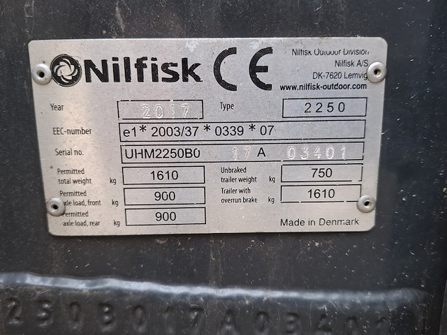 Werktuigdrager met onkruidbrander, nilfisk, fv2250, 2017 - afbeelding 26 van  36