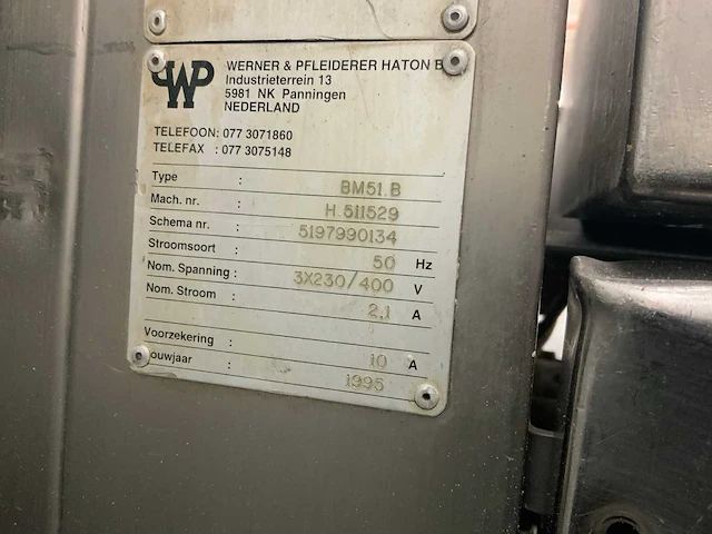 Werner & pfleiderer bm51b langmaker / opmaker - afbeelding 8 van  8
