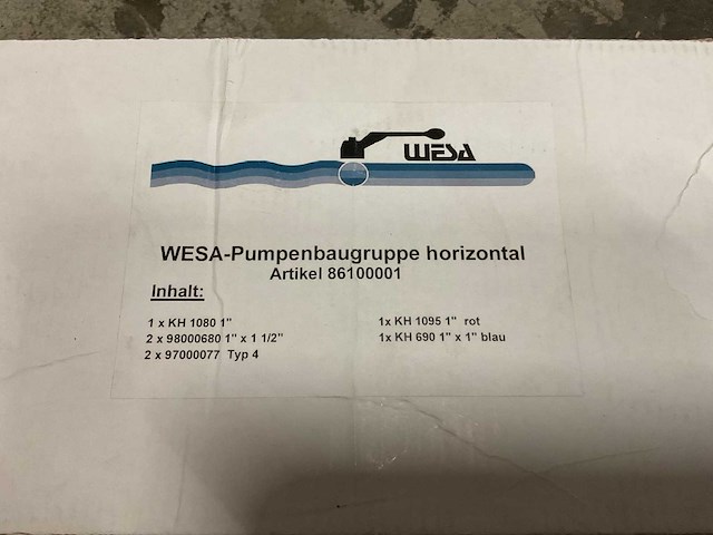 Wesa horizontaal 86100001 set á 3 stuks pompgroep armaturen (2x) - afbeelding 3 van  4