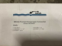 Wesa horizontaal 86100001 set á 3 stuks pompgroep armaturen (2x) - afbeelding 3 van  4