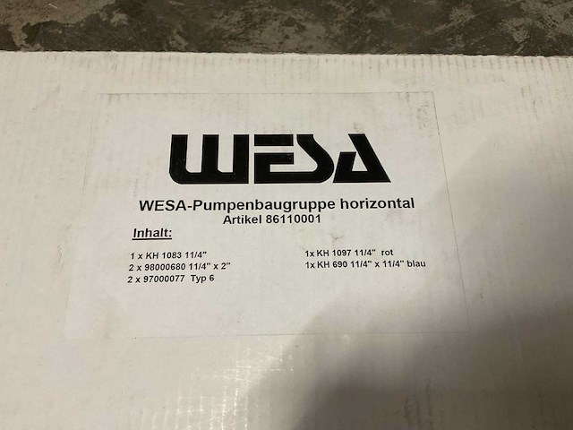Wesa horizontaal 86110001 set á 3 stuks pompgroep armaturen (4x) - afbeelding 3 van  4