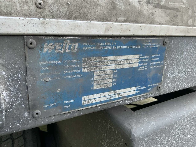 Wesco schamelaanhangwagen - afbeelding 11 van  14