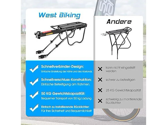 West biking bagagedrager mountainbike - afbeelding 2 van  4