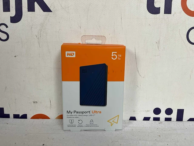 Western digital my passport ultra - externe harde schijf - blauw - 5 tb - afbeelding 2 van  2
