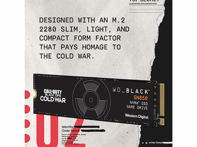 Western digital sn850 nvme ssd van 1 tb call of duty: zwart ops cold war special edition - afbeelding 4 van  4