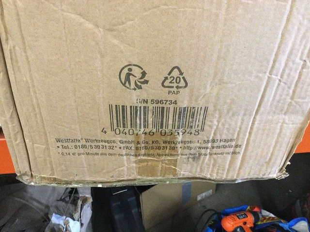 Westfalia - gereedschapskoffer inclusief 4 opbergdozen zonder inhoud. - afbeelding 3 van  3
