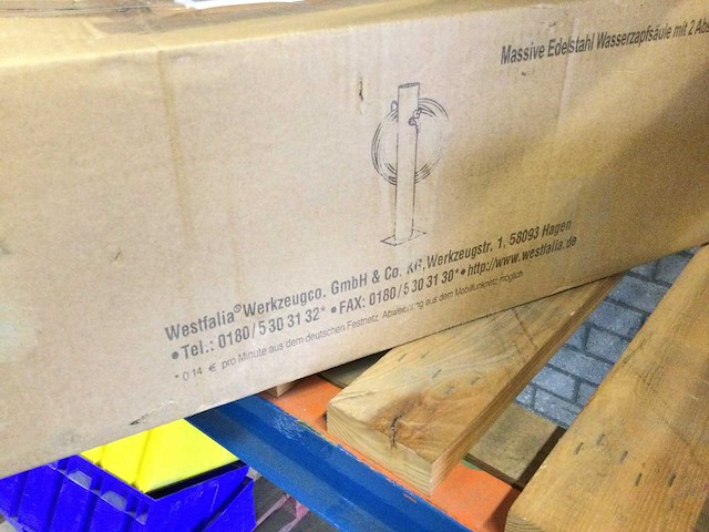 Westfalia - wasserwelten - waterzuil rvs met 2 aftapkranen incl. slanghouder - afbeelding 4 van  4