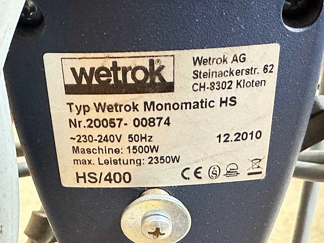 Wetrok - 2010 - monomatic hs - vloerreiniger - afbeelding 3 van  3