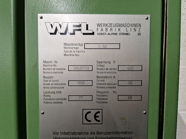 Wfl - s 50 - cnc lathes - afbeelding 8 van  18