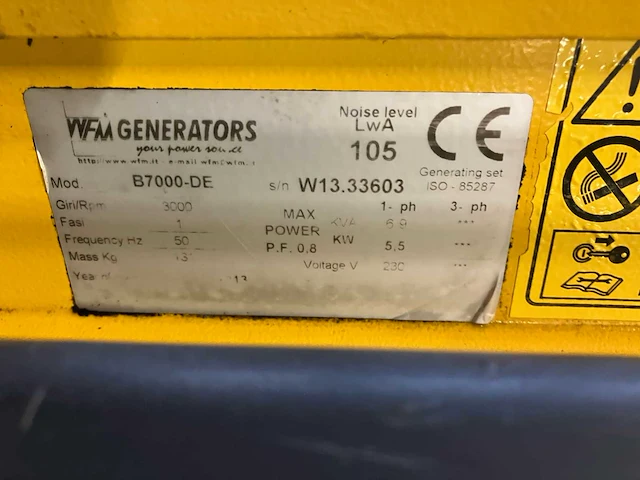 Wfm - 2013 - b7000-de - stroomgenerator - afbeelding 7 van  19