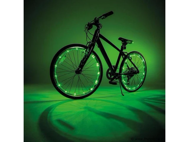 Wheely bright, groene fietsverlichting voor wielen - afbeelding 1 van  1
