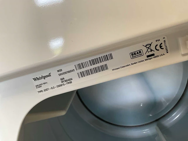 Whirlpool 3xwed5705sw2 wasdroger - afbeelding 6 van  6