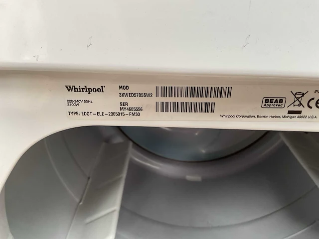 Whirlpool wasdroger (3x) - afbeelding 7 van  10