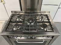 Whirlpool,samsung - smeg zwart koelkast+ ariston 5 pits gasfornuis rvs +samsung combimagnetron - afbeelding 3 van  22