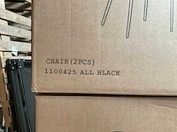 White label gigi all black eetkamerstoelen (8x) - afbeelding 6 van  7