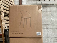 White label gigi all black eetkamerstoelen (8x) - afbeelding 7 van  7