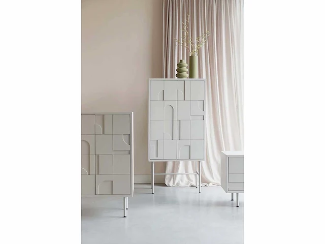 White label living funk beige high opbergkast - afbeelding 12 van  12