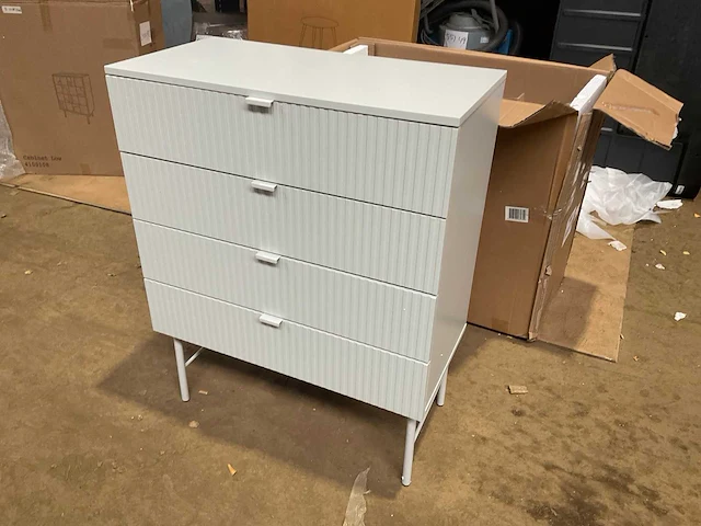 White label living shanin met 4 lades ladenkast - afbeelding 4 van  5