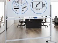 Whiteboard- magneetbord met alu frame- 120x60 cm, magnetisch, draaibaar - afbeelding 8 van  11