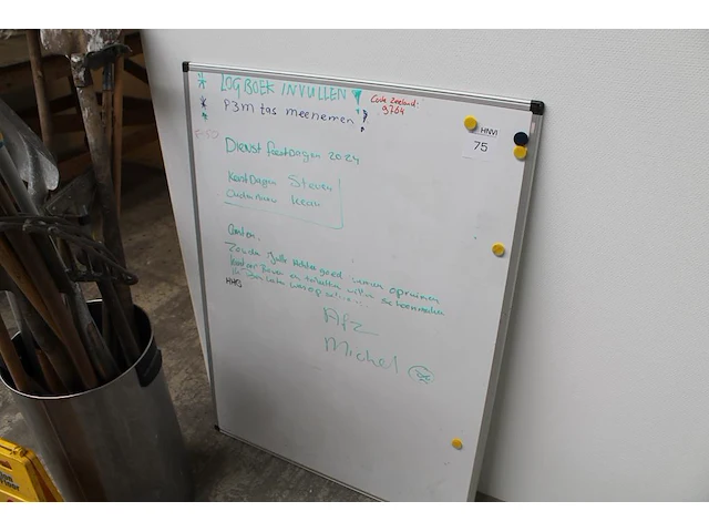 Whiteboard 90 x 120 cm. - afbeelding 1 van  2
