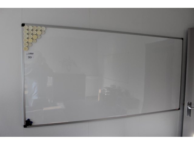 Whiteboard. afmeting. 180 x 90 cm. - afbeelding 1 van  2