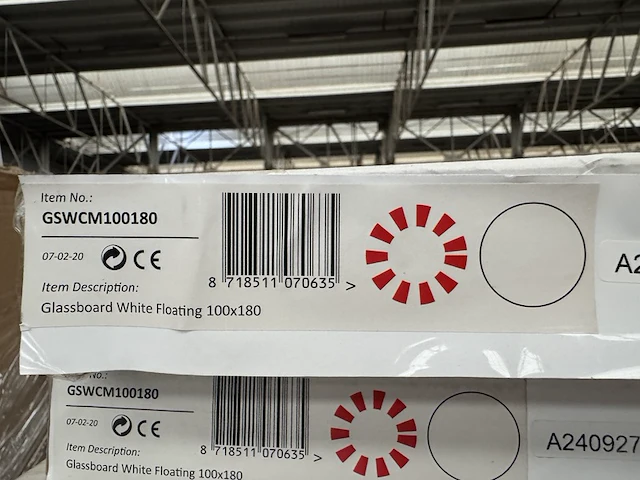 Whiteboard glas elegance clear white 100x180 cm sam creative, gswcm100180 - afbeelding 5 van  5