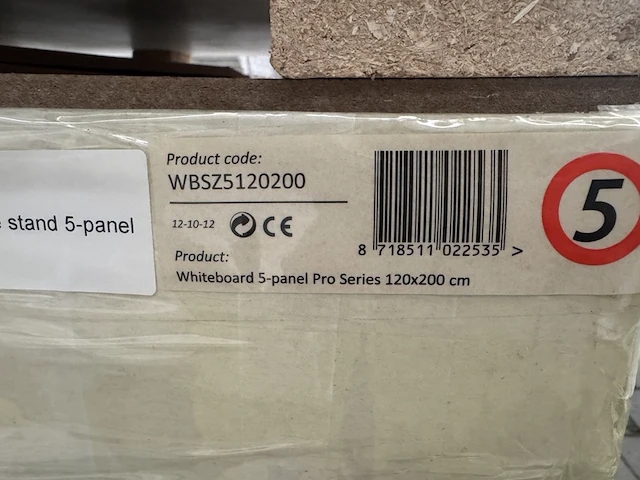 Whiteboard pro series emaille 5-vlaks 120x200 cm sam creative, wbsz5120200 - afbeelding 4 van  4