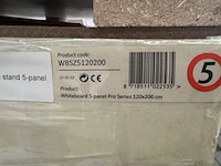 Whiteboard pro series emaille 5-vlaks 120x200 cm sam creative, wbsz5120200 - afbeelding 4 van  4