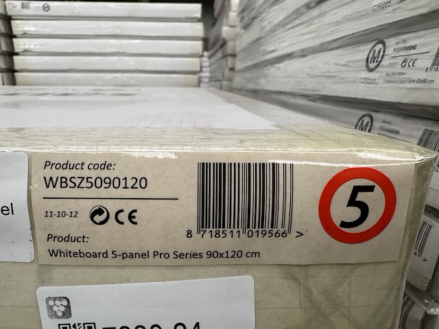 Whiteboard pro series emaille 5-vlaks 90x120 cm sam creative, wbsz5090120 - afbeelding 3 van  3
