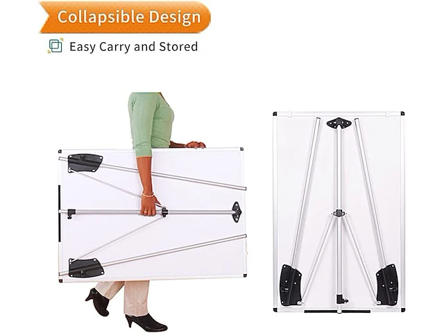 Whiteboard/flipchart met inklapbare staander 90x60 magnetisch - afbeelding 2 van  3