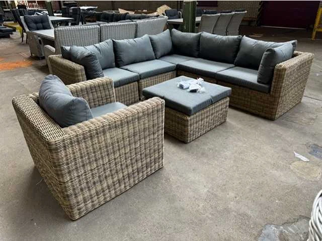 Wicker lounge set hoekbank - afbeelding 1 van  3