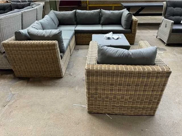 Wicker lounge set hoekbank - afbeelding 2 van  3