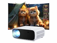 Wielio beamer full hd 1080p wifi bluetooth 18000 lumen ondersteuning 4k zwart - afbeelding 1 van  5