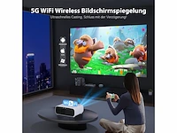Wielio beamer full hd 1080p wifi bluetooth 18000 lumen ondersteuning 4k zwart - afbeelding 2 van  5