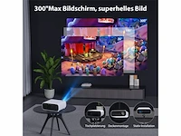 Wielio beamer full hd 1080p wifi bluetooth 18000 lumen ondersteuning 4k zwart - afbeelding 4 van  5