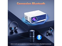 Wielio mini beamer wifi bluetooth mini outdoor/home video native 1080p full hd 4k - afbeelding 2 van  6