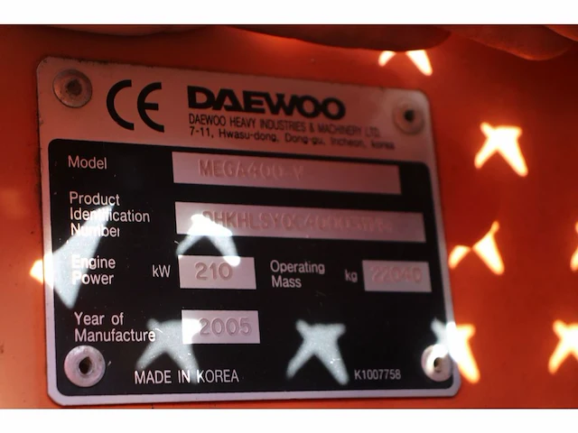 Wiellader daewoo mega400-v - bj2005 - afbeelding 11 van  32