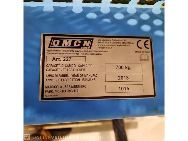 Wiellift dmcn, art. 227, bouwjaar 2018 - afbeelding 6 van  6
