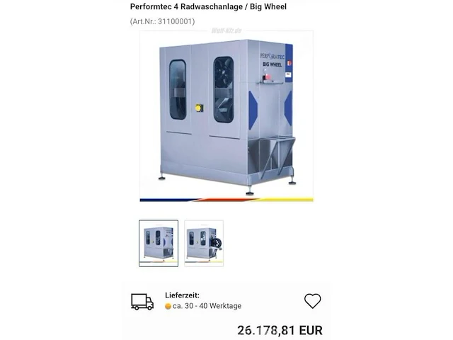 Wielwasmachine voor het reinigen velgen performtec 4-rad - afbeelding 9 van  9